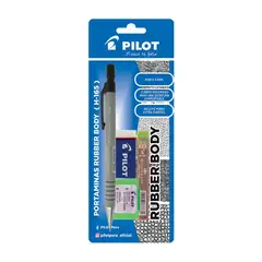 PILOT - Portamina Rubber Body Gris + Minas + Borrador + Repuestos