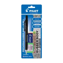 PILOT - Portamina Rubber Body Negro + Minas + Borrador + Repuestos