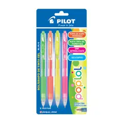 PILOT - Lapicero Tinta Gel BL LP 7 Pop Lol Neón Blíster 4 Und