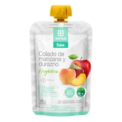TOTTUS - Colado de Manzana y Durazno Bebé Doypack 90 g