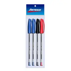 ARTESCO - Lapicero Trimax 35F Azul Negro Rojo Empaque 3 Und