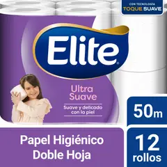 ELITE - Papel Higiénico Ultra Doble Hoja Empaque 12 Und