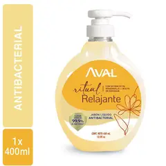 AVAL - Jabón Líquido Antibacterial Relajante Envase 400 mL