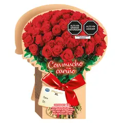 PRIVILEGIO - Golosinas Surtidas Sabor A Chocolate Y Relleno De Fresa Ramo De Flores Caja 150 g
