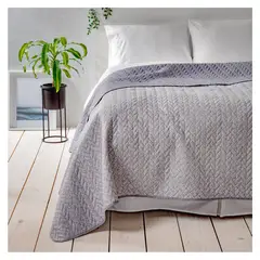 CASA JOVEN - Cubrecama QuiL Uma Gris 2 Plz