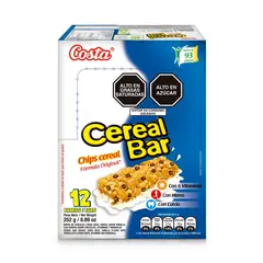COSTA - Barras de Cereal Cereal Bar Chips Caja 12 Und