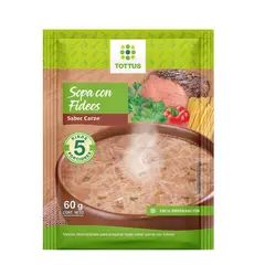TOTTUS - Sopa de Fideos Carne Empaque 60 g
