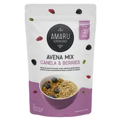 AMARU SUPERFOODS - Avena Mix Canela & Berries Empaque 400 g