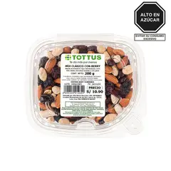 TOTTUS - Frutos Secos Mix Clásico con Berry Envase 200 g
