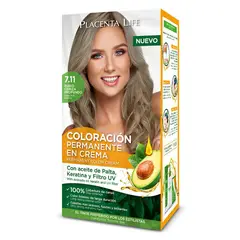 PLACENTA LIFE - Tinte Tono 7.11 Rubio Cenizoso Profundo