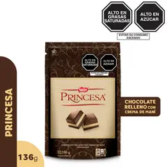 PRINCESA - Chocolate Rellena Crema Maní Doypack 136 g