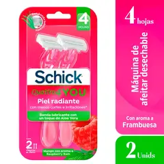 SCHICK - Máquina de Afeitar Quattro You Raspberry Empaque 2 Und