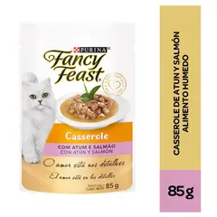 FANCY FEAST - Comida húmeda para gatos adultos sabor atún y salmón 85 g