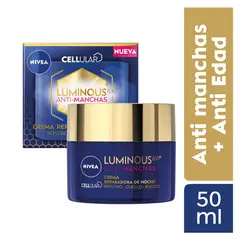 NIVEA - Crema Facial Luminous Antimanchas Regeneradora Noche Envase 50 mL