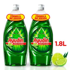 AYUDIN - Lavavajilla Líquido Ayudín Limón Pack 2 Und