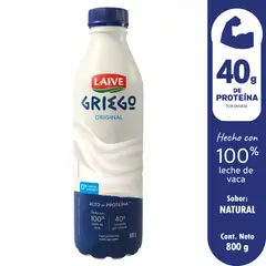 LAIVE - Yogurt Griego Natural Botella 800 mL