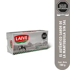 LAIVE - Mantequilla sin Sal en Barra Empaque 180 g