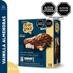 DONOFRIO - Helado Frio Rico Mini Paleta Vainilla Almendra Caja 5 Und