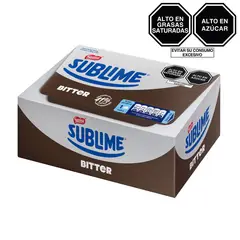 SUBLIME - Chocolates Bitter con Maní Caja 20 Und