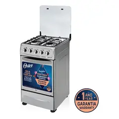 OSTER - Cocina Silver 20" 4 Quemadores Mod OS-PGSC20G4HTSS