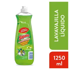 SAPOLIO - Lavavajilla Líquido Manzana Botella 1250 mL