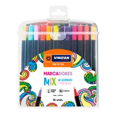 VINIFAN - Plumones Fine Tip Mix Estuche 36 Und