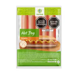 TOTTUS - Hot Dog de Pollo Empaque 250 g