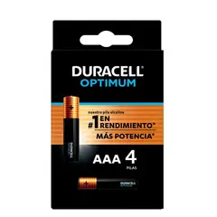 DURACELL - Pila Optimum Aaa 4 Unidades