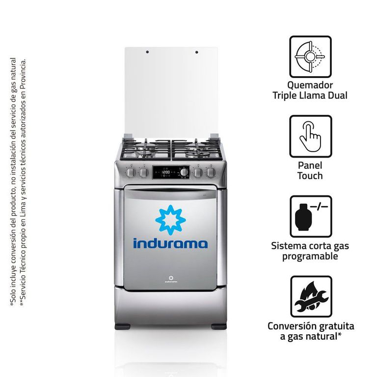 Cocina 24 Pulgadas 4 Hornillas Triple Llama Dual Ibiza Croma