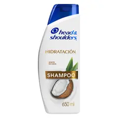 HEAD AND SHOULDERS - Shampoo Head & Shoulders Hidratación Aceite de Coco Botella 650 mL