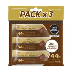 MONTBLANC - Chocolate con Leche Sin Azúcar Pack 3 Und