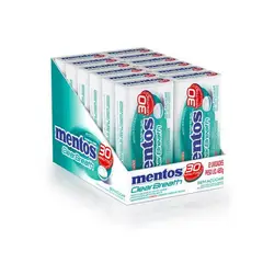 MENTOS - Caramelo Clear Breath Peppermint Display 12 Und