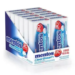MENTOS - Caramelo Clear Breath Peppermint Display 12 Und