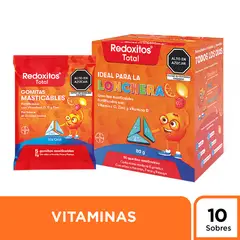 undefined - Gomitas Masticables Redoxitos Total Vitaminas C+D+Zinc Caja 10 Sobres