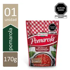 MOLITALIA - Salsa de Tomate Pomarola Bolognesa con Carne Empaque 170 g