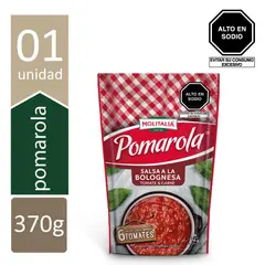 MOLITALIA - Salsa de Tomate Pomarola Bolognesa Bolsa 370 g