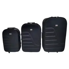 360 - Set 3 Maletas Soft Negra