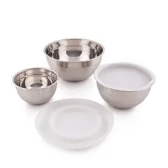 CASA JOVEN - Bolos Acero Inoxidable con Tapa set x 3 piezas