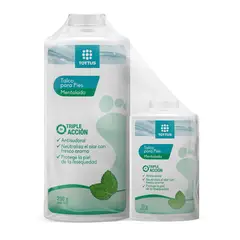 TOTTUS - Talco Para Pies Triple Acción Mentolado Pack 2 Envase 250 g + 75 g