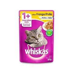 WHISKAS - Alimento Húmedo Gatos Adultos Pollo Doypack 85 g