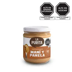 LA PURITA - Mantequilla Maní con Panela y Sal de Maras Empaque 410 g
