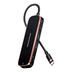 USAMS - Adaptador multifunción 6 en 1 negro