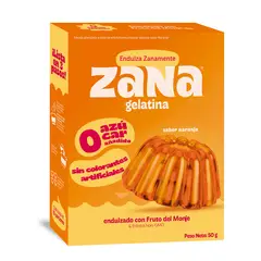 ZANA - Gelatina Akami Sabor Naranja Caja 50 g