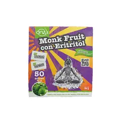 ONZA - Endulzante Monk Fruit con Eritritol Caja 50 Sobres