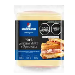 GENERICO - Pack San Fernando Jamón Sandwich 230 g + Queso Edam 108 g