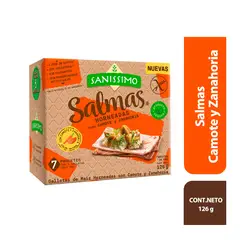 BIMBO - Galletas de Maíz Sanissimo Salmas Camote Zanahoria Caja 7 Und