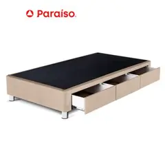 PARAISO - Box Tarima Con Cajones 1.5 Plazas Champagne