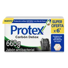 PROTEX - Jabón en Barra Carbón Detox Empaque 6 Und