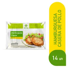 TOTTUS - Hamburguesa Casera De Pollo x 14 Unidades