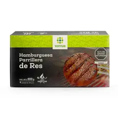 TOTTUS - Hamburguesa Parrillera De Res Caja x 4 Unidades